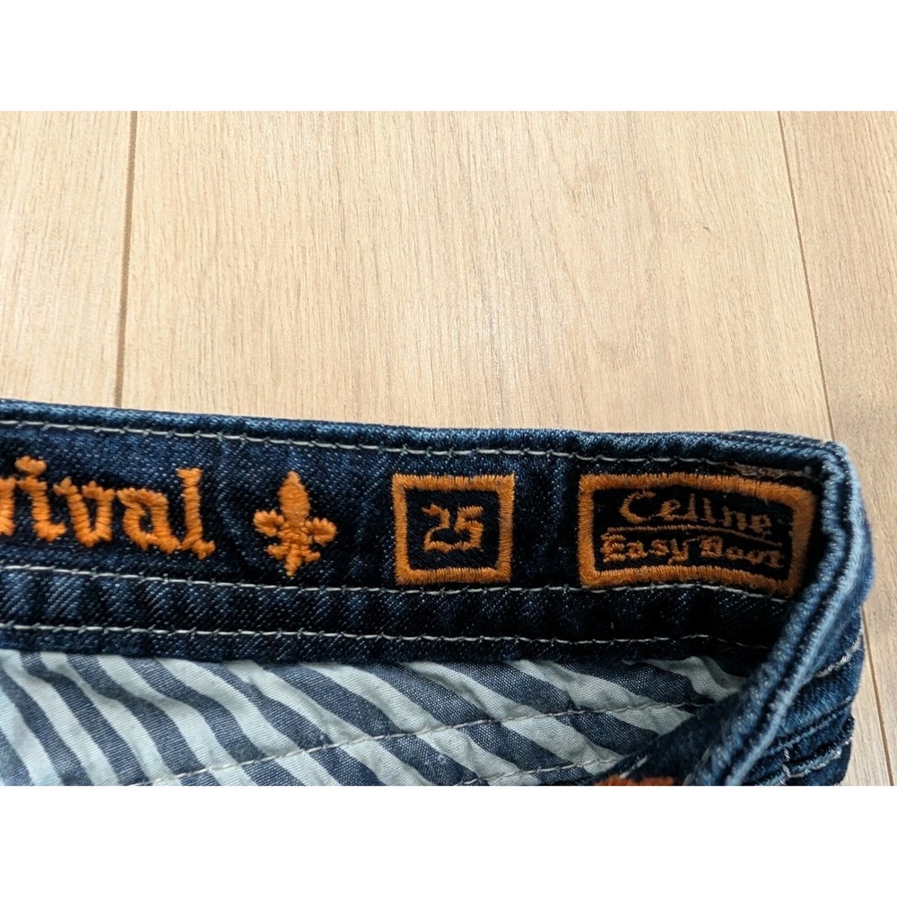 Rock Revival Celine Easy Boot Dark Wash Jeans Size 25 33" Beautiful - Picture 3 of 13